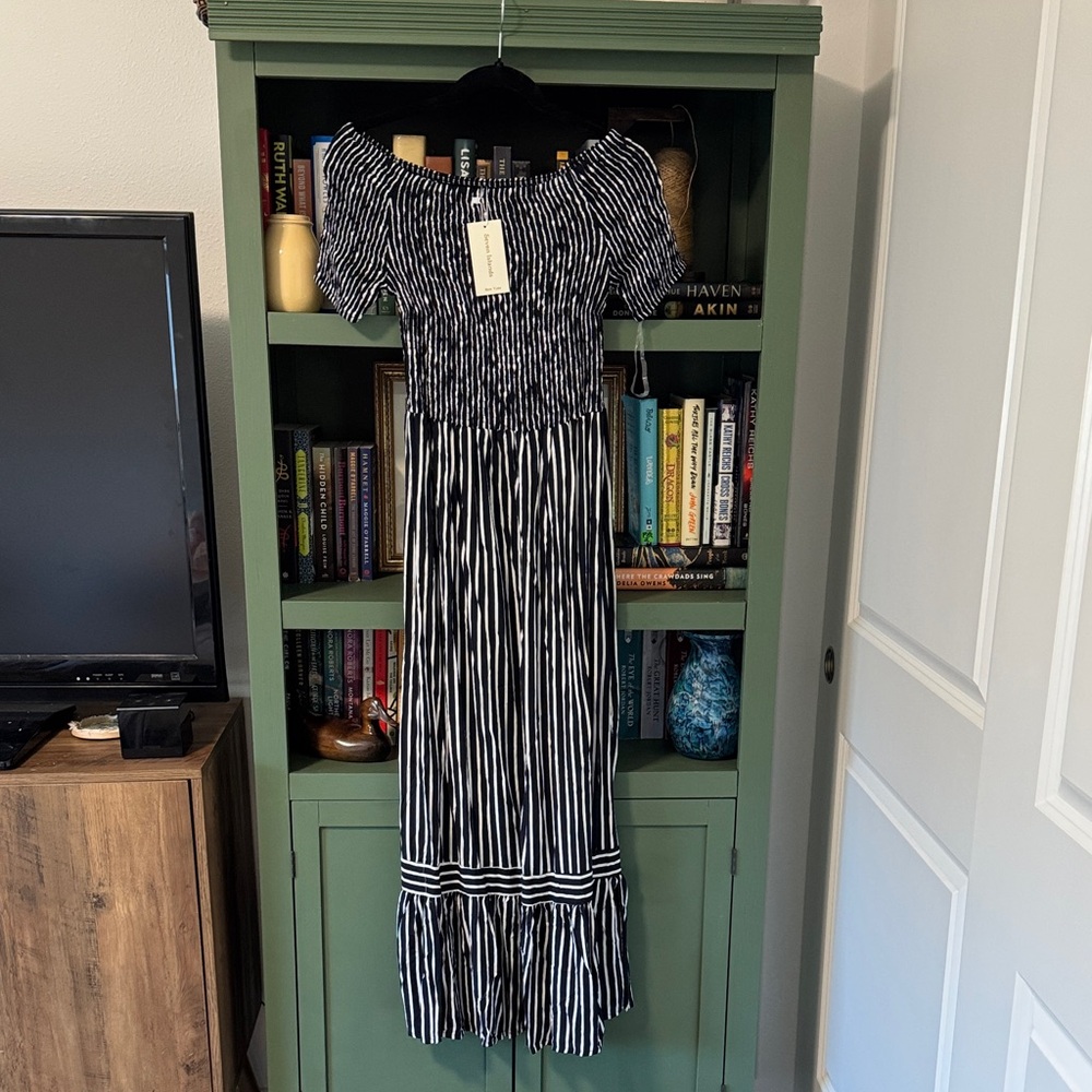 Black and White Striped Dress